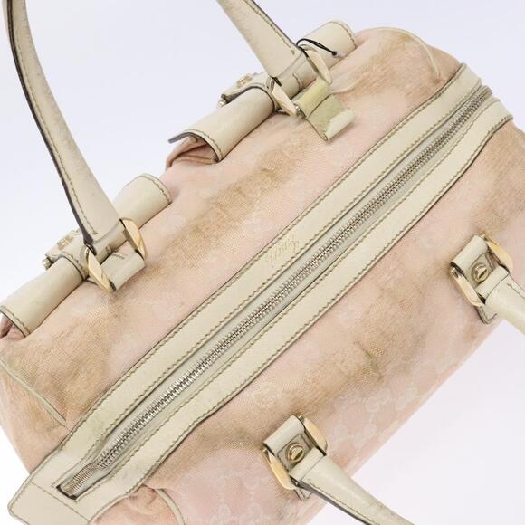 GUCCI GG Canvas Abbey Hand Bag Pink Gold - Picture 6 of 13